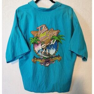 Vintage Beach Boys 25th Anniversary Tour Button Up Camp Shirt XL Full Color 1986